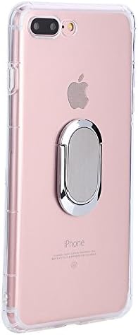 iPhone 7P Case / iPhone 7S Plus/ iPhone 8 Plus Case with 360 Rotating Ring Grip Holder Kickstand Function Magnetic Base, Ultra Slim Thin Hard Scrub Cover with Shockproof Protective for Soft TPU iPhone 7P/7SP/8P(Transparent)