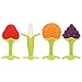 Produktbild Casa Bonita Kinder Bite Teether Spielzeug Kautabletten Silikon Beißringe mit stehend von Base und Free-FDA genehmigten Orange Banana Trauben Erdbeere
