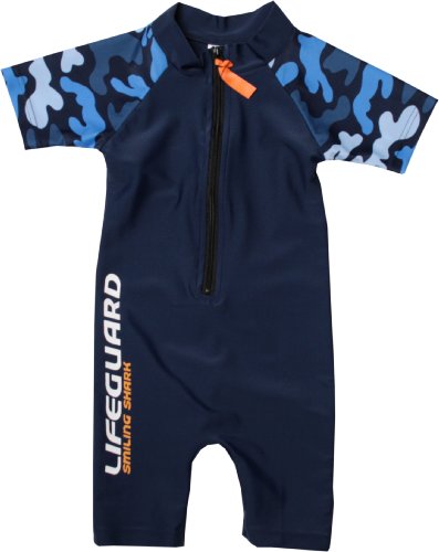 Smiling Shark Boy's UV-Protective Sunsuit 1500514 , Blue ,Size:98/104
