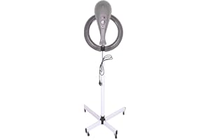 FXPCQC Professional Processore Orbiting Infrarossi Casco Asciugacapelli Riscaldatore Parrucchiere Colori Salon Perm Macchina Rotazione 360 Gradi Con Temporizzatore Per Tintura Capelli, Permanente,Grigio