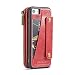 Produktbild iphone XS Max Hülle Brieftaschen,Miya Premium PU Leather Flip Case mit Cover [2 in 1] Hülle ,ZipperCard Slots Card Slots Geldtasche Clutch Cover Klapphülle Kartenfach Wallet Schutzhülle Für iPhone XS Max - -Rot