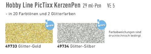 Kerzenpen Set 4-teilig, Kerzenstifte 4er Set, Kerzenpen gold und silber - 2