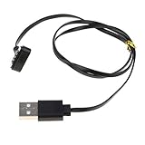 perfk 4 Polig USB Ladekabel Daten-Kabel Magnetische Ladestation Schnur Magnetische Charging Basis für Smartwatch - schwarz
