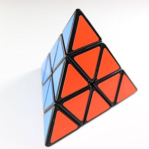 HappyToy ShengShou Pyraminx Speed Puzzle Cube Triangle Pyramid Magic Cube Speed Puzzle Twist Toy + One customized tripod (Black)