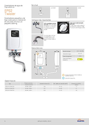Sofortige elektrische Warmwasserbereiter 5.5 kW mit Mischbatterie enthalten 230V Handwäsche - 6