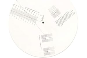 WEDHAPY Turntable Cartridge Alignment Protractor Mat Anti-sliding Vinyl Record Pickup Calibration Plate Distance Gauge Protractor Adjustment Tool Ruler for Turntable Accessor