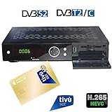 sky receiver karte einstecken geeignet für Tivusat Redline 8500 geeignet für Tivusat IPTV Mediplayer Combo Receiver mit AKTIVIERTE TIVUSAT Karte