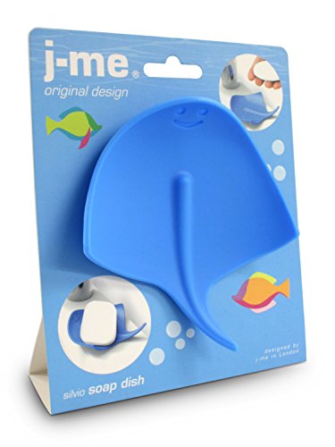 j-me JMESTING-BLU silvio der Rochen Seifenschale, silicone, 12 x 11,5 x 2,9 cm, blau