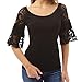 Produktbild ZIYOU T-Shirts Damen, Frauen Rundhals Top/Sommer Kurzarm Casual Bluse Oberteile (Schwarz, XL)