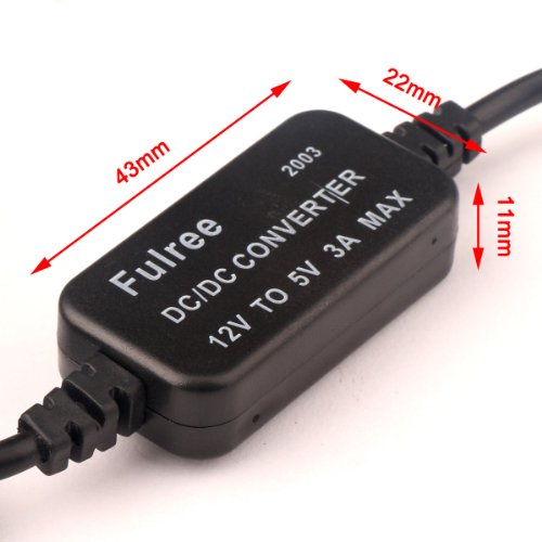 DEOK 12V auf 5V Auto-Ladegerät USB-Kabel Spannungswandler Step Down Converter DC Buck Stromversorgung - 2