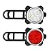 Produktbild A0ZBZ Wiederaufladbare LED-Fahrradlicht-Set, Radfahren Scheinwerfer Kombinationen, Rücklicht Fahrrad Vorne Und Hinten Licht Set, 5 Leuchtmodi, 2 USB-Kabel, 1200 mAh Lithium-Akku, Rubber Strap