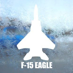 Car Sticker / Bumper / Decal F-15 EAGLE Military Soldier White - for Laptop / Window / Truck / Tuning / motorcycle