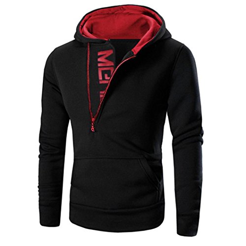 Sudadera con Capucha HombreHombres Sudadera con capuch Sudadera con Capucha Tops Outwear (M, Negro)