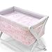 Cambrass 46 x 78 cm Wooden Crib X with Fabrics Collection Toile (Pink)