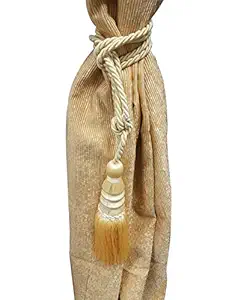 Kunal Enterprises Set Of 2 Beautiful Curtain Tie Backs (Tassels_Brown)