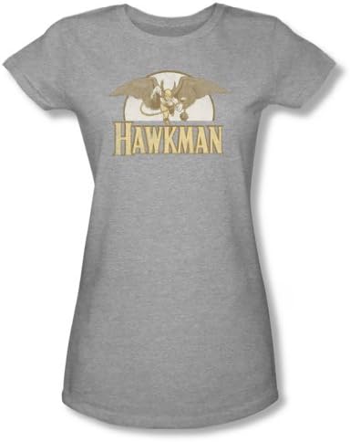 Hawkman - Fly By Juniors T-Shirt In Heather, X-Large, Heather