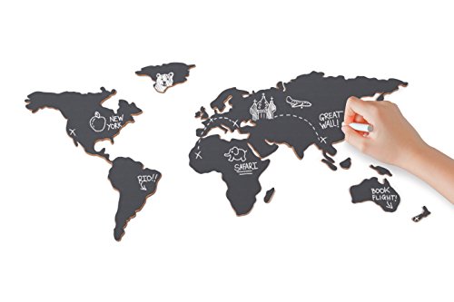 Luckies Mapa Pizarra, marrón Claro, 45.5x100x0.5 cm