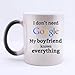 Produktbild Mensuk Funny I don't need Google My boyfriend knows everything Heat Color Changing Mug Magic Coffee Mug Ceramic/11 Oz Morphing Mug - Best Gift For Birthday,Christmas And New Year