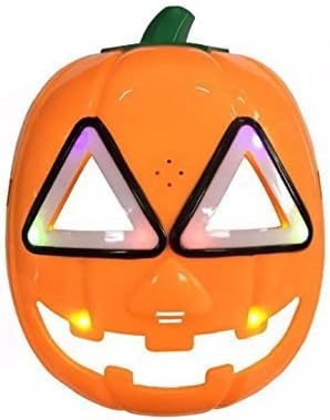 URGrace 1Pcs Funny Design Mask Pumpkin Flash LED Lighting Masks With Sound Children's Day Gift Cosplay Props Halloween Party Supplies