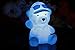 Light Up Teddy Bear Lamp - Colour Changing LED Battery Sensory Night Light for Children, Kids Bedroom, Baby by PK Green