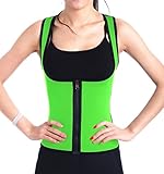 DODOING Damen Zipper Sport Waist Cincher Training Sport Korsage Korsett Corsage Schwitzen Sauna Neopren Weste Tank Top für Gewichtsverlust