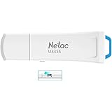 Netac 64GB USB Flash Drive, Flash Drive with ABS Housing Body, USB 3.0, Flash Drive in White and Blue - U335S
