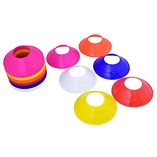 Kosma Set di 60 Mini Space coni marcatore | Football marcatori cono multicolore Set con cinghia di trasporto | multi-funzione coni di agilità