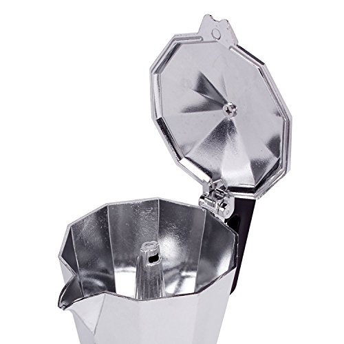 Espressokocher Espresso Mokka Maker Aluminium für 3,6,9 oder 12 Tassen Espressomaschine (12 Tassen) - 5
