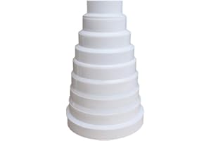 JILIJIA Réducteur de conduit 180 mm à 200 mm – Connecteur de réduction de tuyau pour ventilateurs d'extraction, conduits et unités de ventilation, blanc