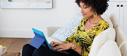 Logitech Blok Schutzhülle (für Apple iPad Air 2, integrierter QWERTZ Tastatur) knickenten/blau - 2