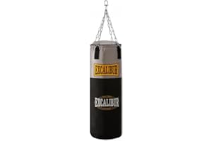 ‎EXCALIBUR BOXING MAXXUS Boxsack PRO 120/100/80 - Gefüllt, Hängend, Vierpunkt-Stahlkette, 120x35cm / 100x30cm / 80x30cm, 20-34 kg - Punching Bag, Punchingsäcke, Sandsack für Boxen, MMA, Muay Thai, Kickboxen, Kampfsport