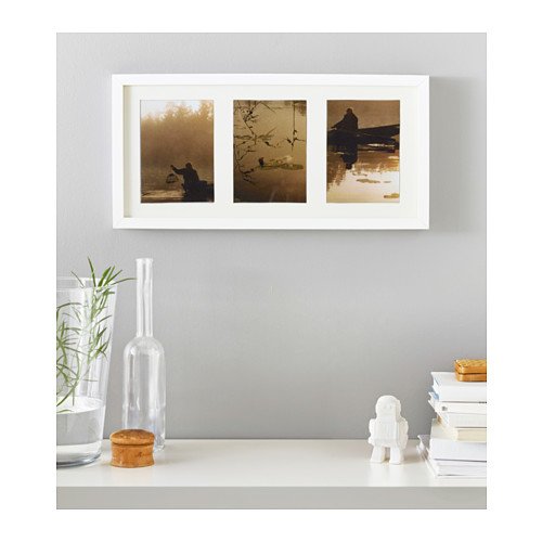IKEA RIBBA Rahmen für 3 Bilder in weiß (50x23cm) - 2