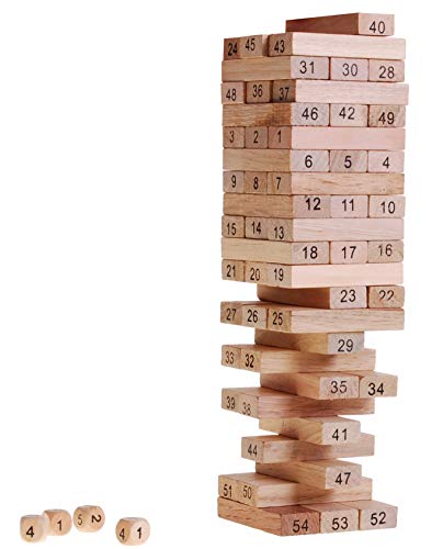 Preisvergleich Produktbild Geschicklichkeitsspiel Turm Partyspiel Gesellschaftsspiel Holz Spiel wie Jenga