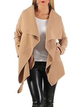 Damen kurz Mantel Trenchcoat mit Taschen ( 541 )