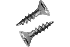 LLB Wood Screws Zinc Plated Silver M2 Long 2.5 x 10mm (0.1" x 0.39") Box of 200pcs