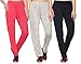 SHAUN Women's Cotton Track Pants (Pack of 3) (667W3_NXP42_Multi-Coloured_Large)