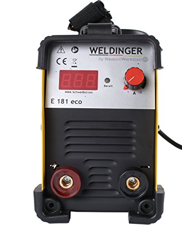 WELDINGER Elektroden – Schweißinverter E 181 eco mit 4m Kabeln 180A bis 4mm Elektroden Schweißgerät - 3