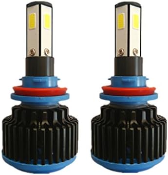 RSSONG H11/H8/H9 360 Degree LED Car Headlight Kits Canbus Drive Super Bright 4-Sides COB Chips 2X50W 2X10000LM Per Pair White 6000K Auto Headlight/Fog Light Bulbs