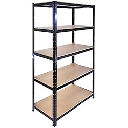 The Shopfitting Shop Heavy Duty 5 Tier Boulons Garage Etagère Serre Utilitaire Rangement de Maison de 1800 x 900 x 400