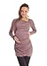 New Maternity Asymmetric Neck Top Tunic Pregnancy Size 8 10 12 14 16 18 6053 Variety of Colours (8, Cappuccino)
