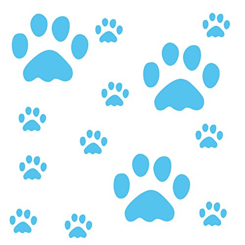 kleb-drauf® – 13 Pfoten / Schwarz – matt – Aufkleber zur Dekoration von Wänden, Glas, Fliesen und allen anderen glatten Oberflächen im Innenbereich; aus 19 Farben wählbar; in matt oder glänzend - 2