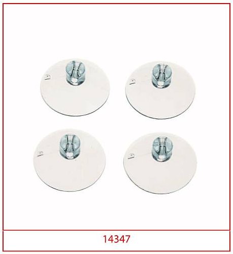 Preisvergleich Produktbild Licherkettenhalter mit Saugnapf und Haken 60mm klar 2 Stück im Beutel