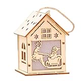 Dieser Weihnachtsbaum kleines Haus Dekor ist aus Holz, ist gesund und sicher mit Ihren Kindern zu installieren