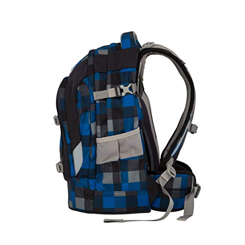SATCH Airtwist Schulrucksack SAT-SIN-002-911, 45 cm, 30 L, Blue Grey Checks - 3