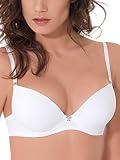 Miracle P2731 Sujetador Push Up Mujer Balconet con Relleno Copas de Gel Ligerísimas y Aro Suave Volumen una talla más de Lady Bella Lingerie