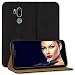 Produktbild mtb more energy® Leder-Tasche Bookstyle für LG G7 ThinQ (G710, 6.1'') | schwarz | Echtleder | Schutz-Case Wallet Folio Cover Hülle