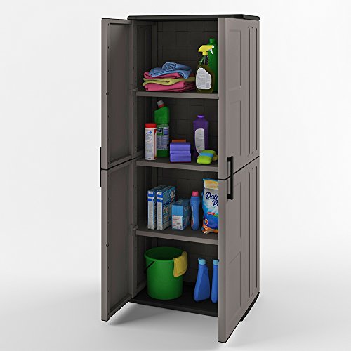 Kunststoffschrank Werkzeugschrank Putzmittel Schrank Kunststoff 163×68 cm Grau - 5