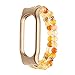Produktbild Perlen-Charme Armband kompatibel Xiaomi Mi Band 2 Frauen, HandGefertigte natürliche AchatPerle Schmuck Uhrenband elastische Ersatz Gurt kompatibel Xiaomi Mi Band 2