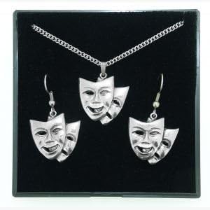 Pewter Jewellery Gift Sets Theatrical Masks