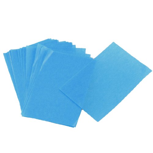 Lady Cosmetic Facial Oil Blotting Paper Sheets Blue 50 Pcs